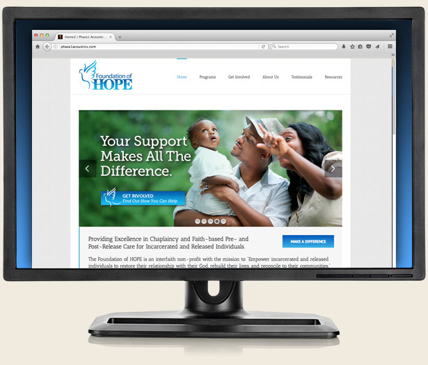 Nonprofit Marketing - Foundation of HOPE Website Design