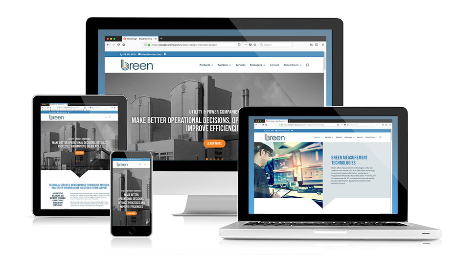 Breen Website Design on Various Devices