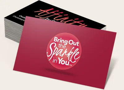 Business card with "Bring out the Sparkle in You" tagline