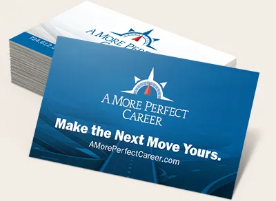 Business card with "Make the Next Move Yours" tagline