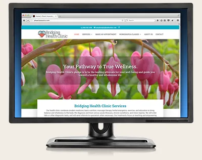Bridging Health Clinic website screen