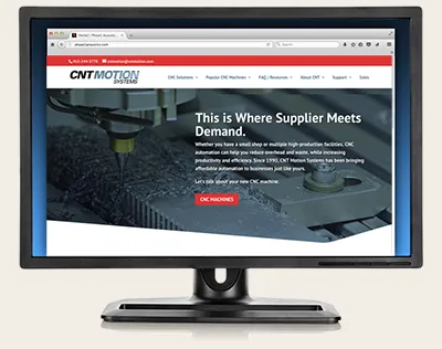 CNT Motion Systems website screen