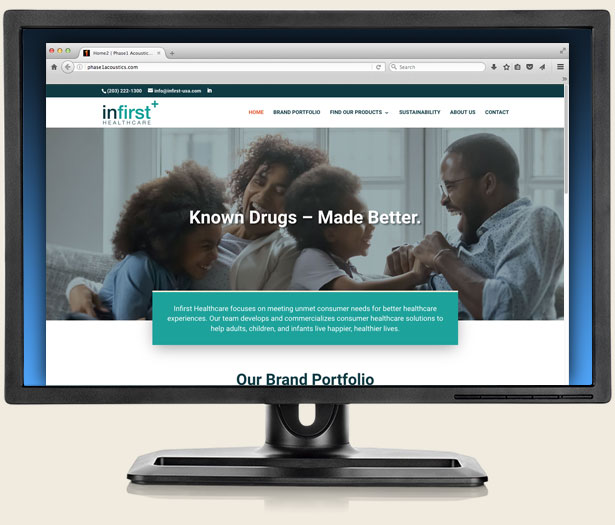 InFirst Healthcare Website Screen