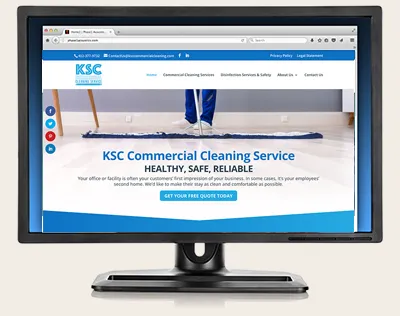 KSC Cleaning Website Screen