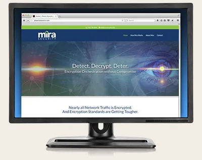 Mira Security website screen