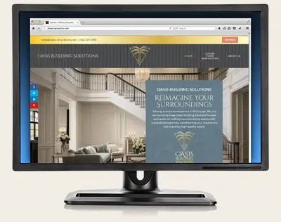 Oasis Home Page  on Computer Screen